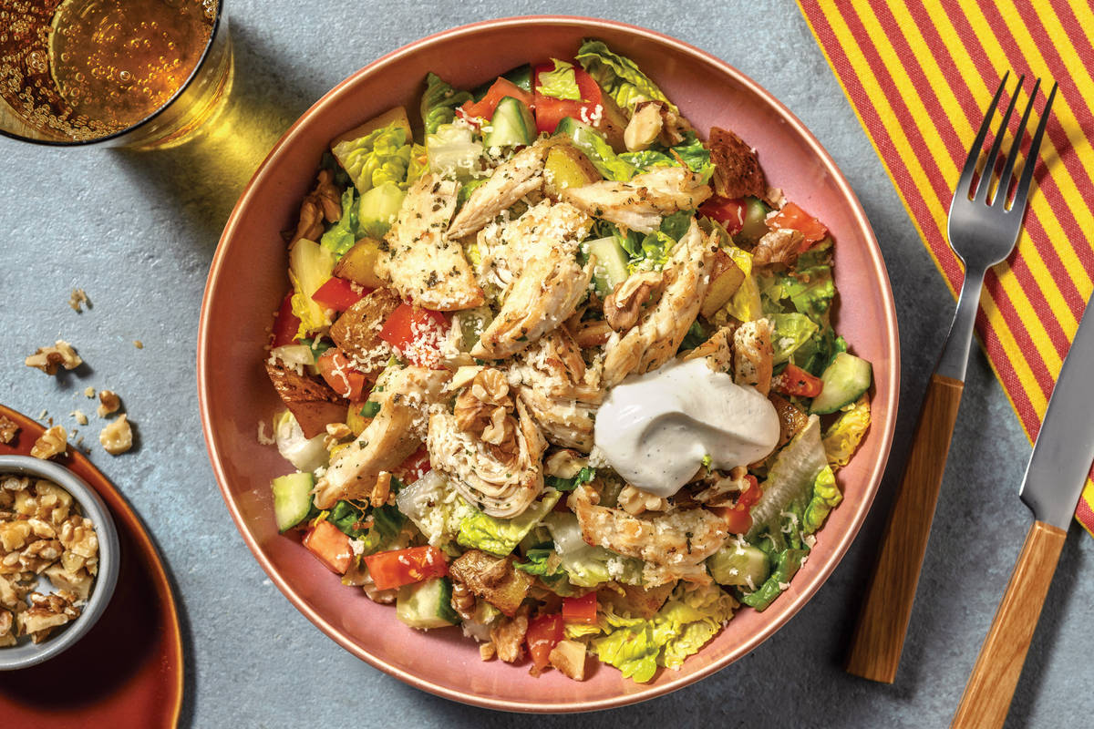 Mediterranean Pulled Chicken & Potato Salad