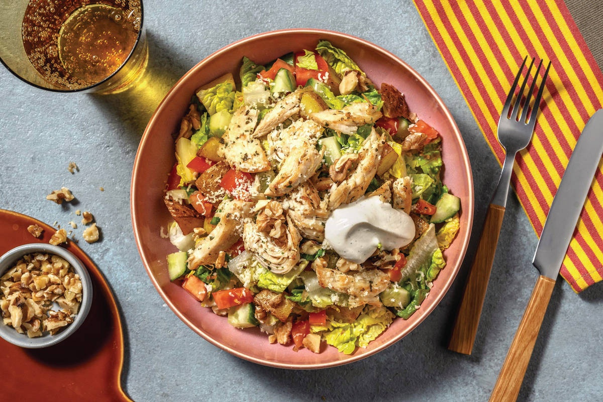 Mediterranean Pulled Chicken & Potato Salad