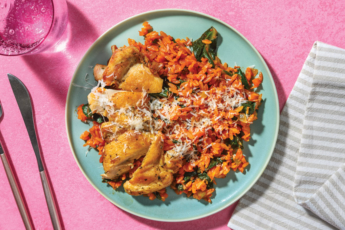 Easy Italian-Style Chicken Risoni Bake