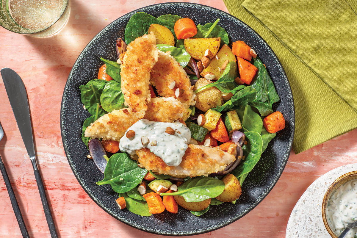 Easy Mayo-Crumbed Chicken