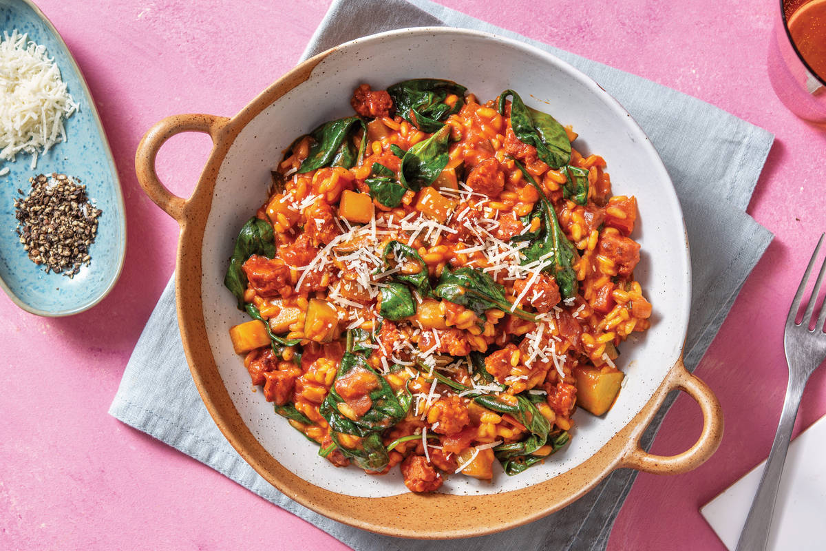 Nan's Chorizo & Veggie Risotto