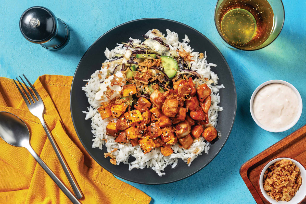 Miso-Honey Chicken Poke Bowl