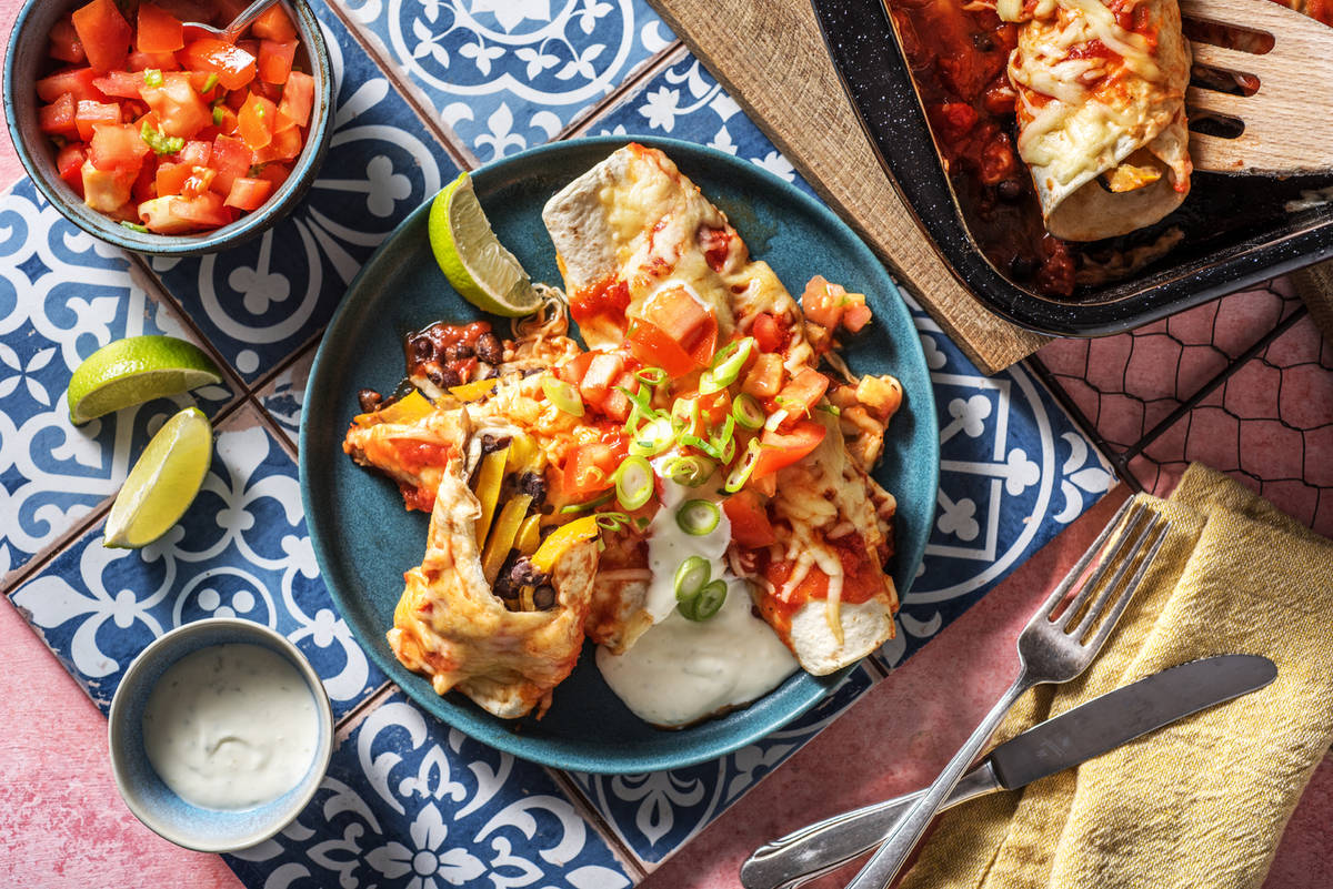 Enchiladas mit rauchiger Tomatensoße