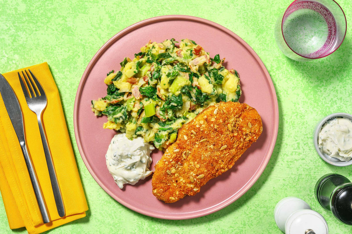 Meerzadenvisschnitzel met ravigotesaus