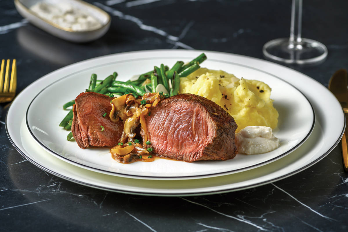 Eye Fillet Steak & Mushroom Sauce
