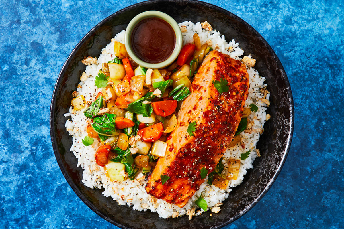 Chili-Garlic Shrimp Rice Bowls