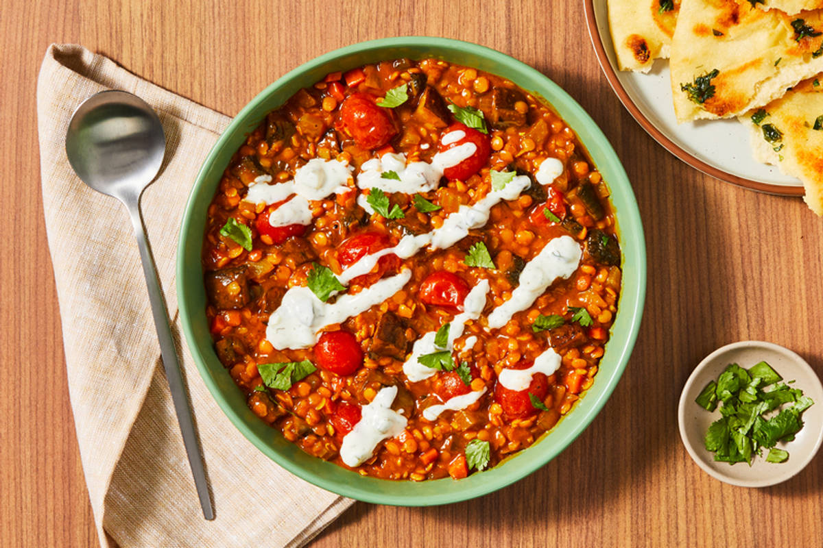 Spiced Lentil and Mushroom Dal