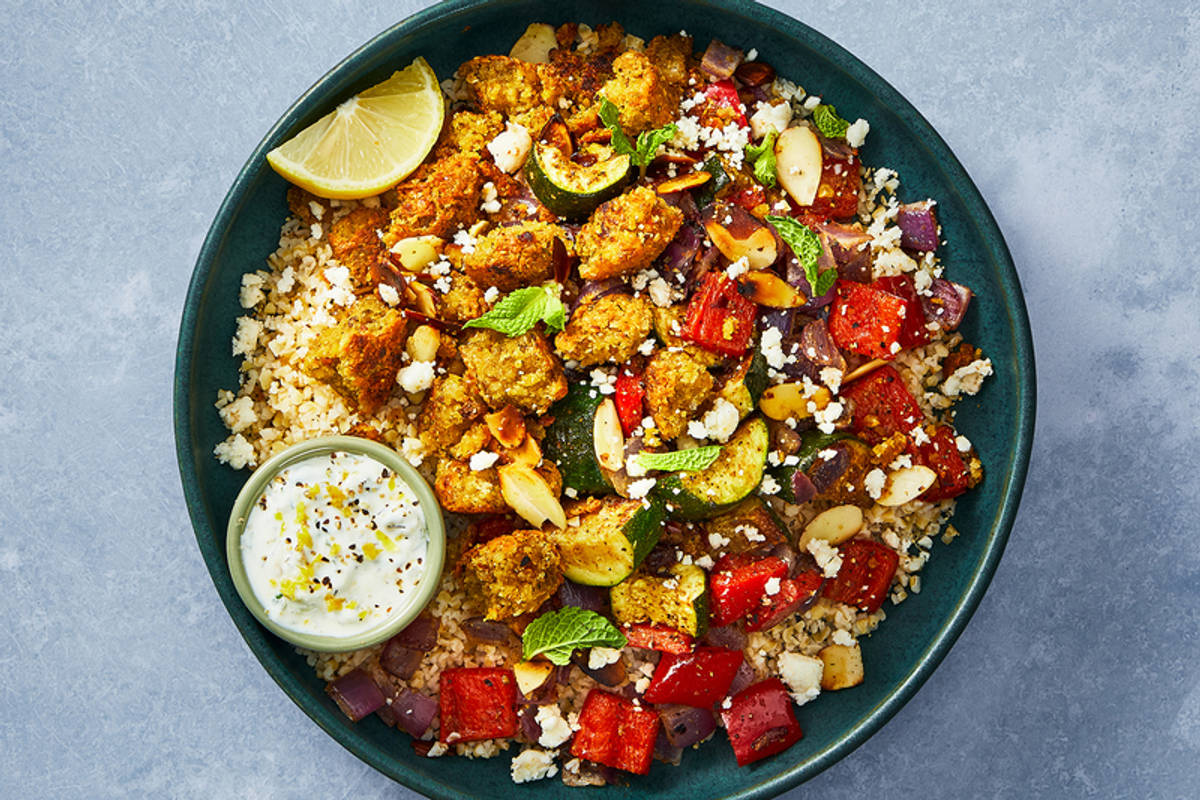 Falafel and Roasted Veggie Bowls