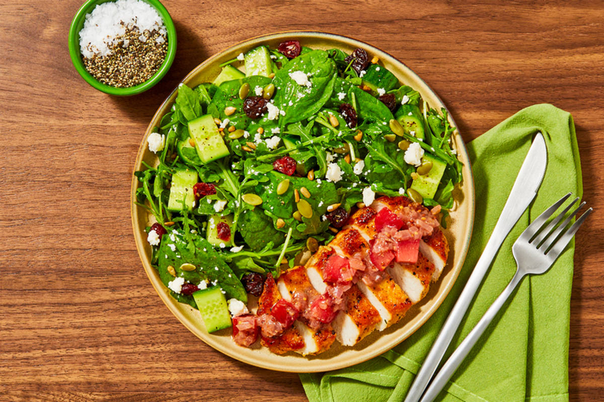 Poitrines de poulet rôties et sauce Mostarda aux prunes