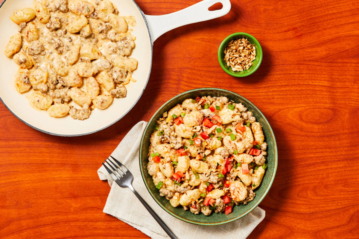 One-Pan Creamy Cheeseburger Gnocchi