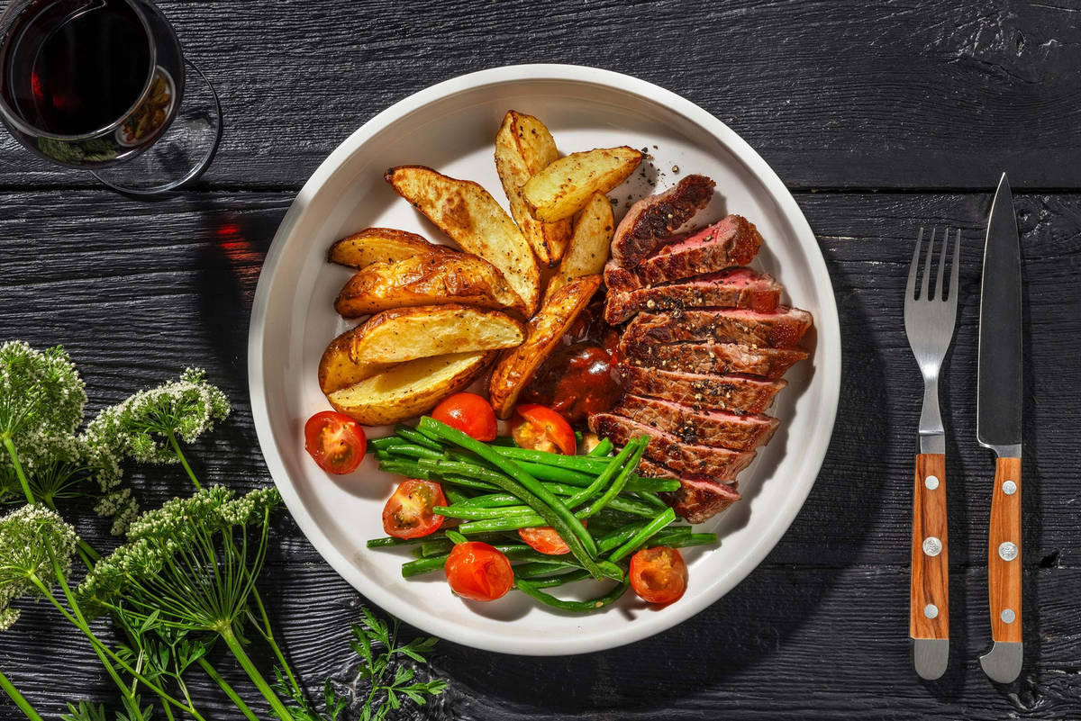 Feines Rindshüftsteak mit Pflaumendip