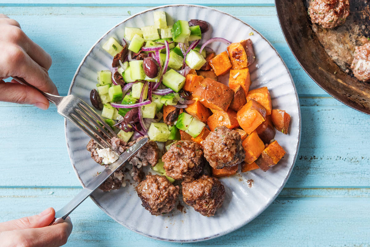 Feta-Stuffed Meatballs
