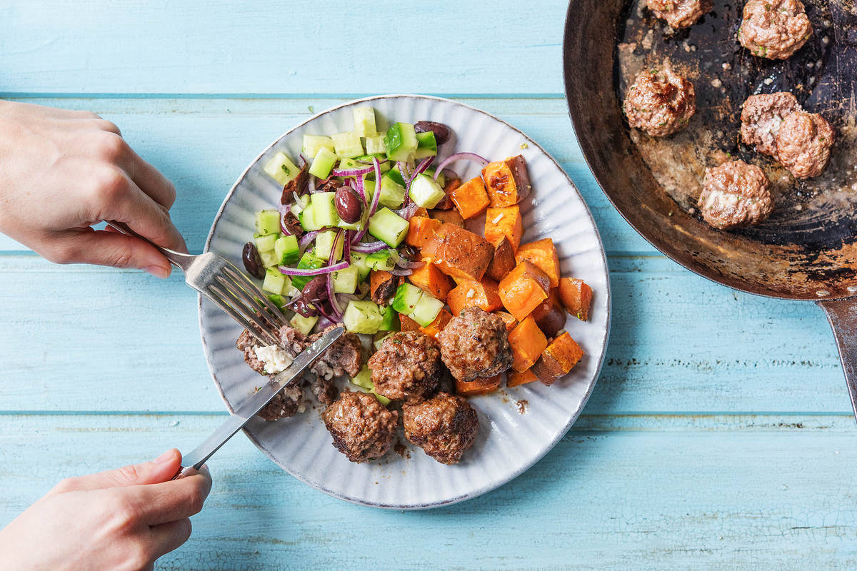 Fetta Stuffed Meatballs