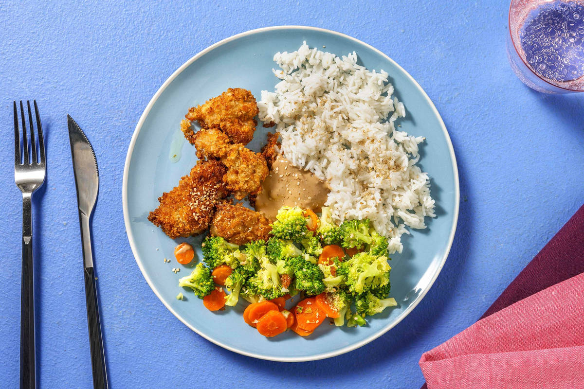Filet de cuisse de poulet panée aux épices du Moyen-Orient