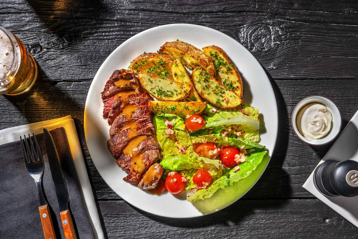 Filet mignon en sauce à la moutarde