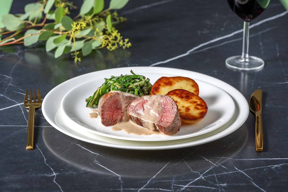 Rump Steak and Creamy Wild Mushroom Sauce