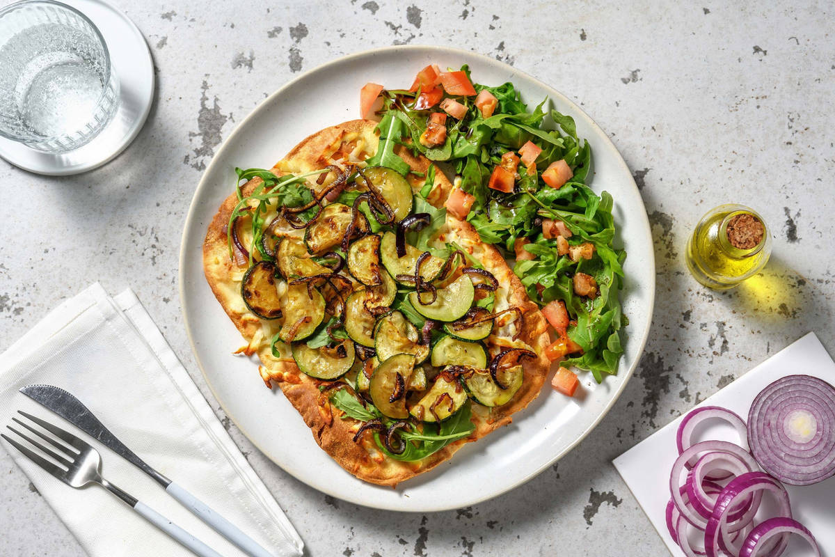 Flammekueche au halloumi