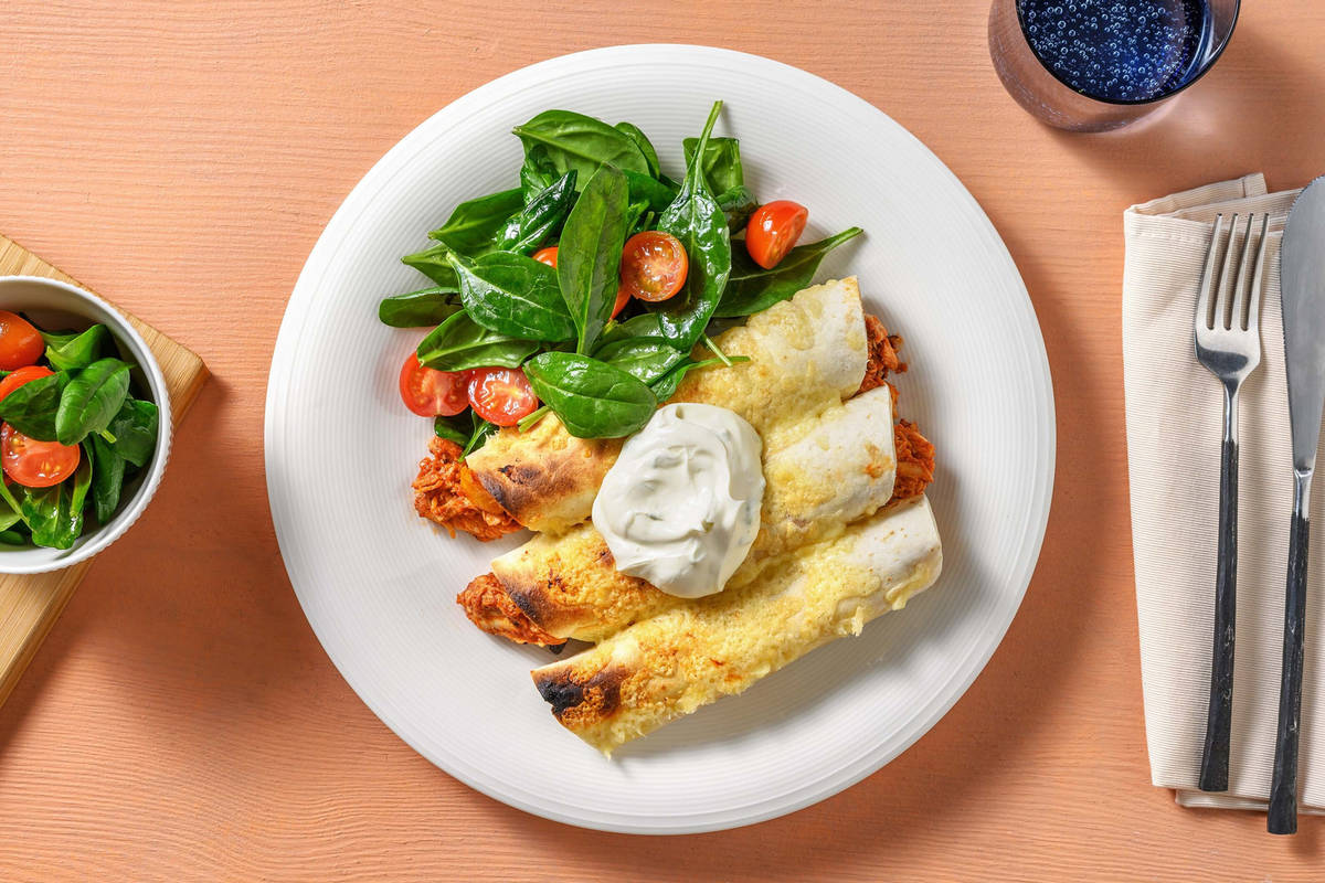 Flautas au poulet rôti et au fromage