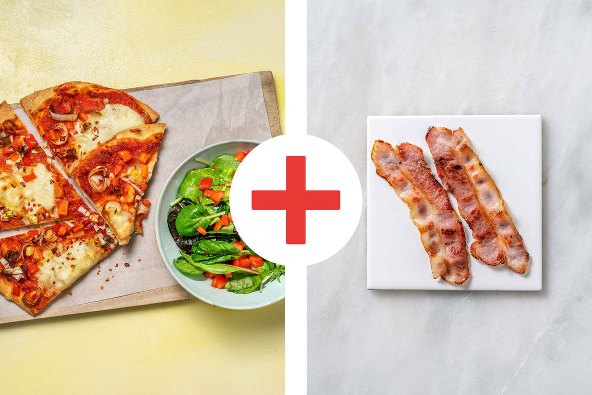 Fresh Mozzarella, Bacon and Spicy Marinara Pizza