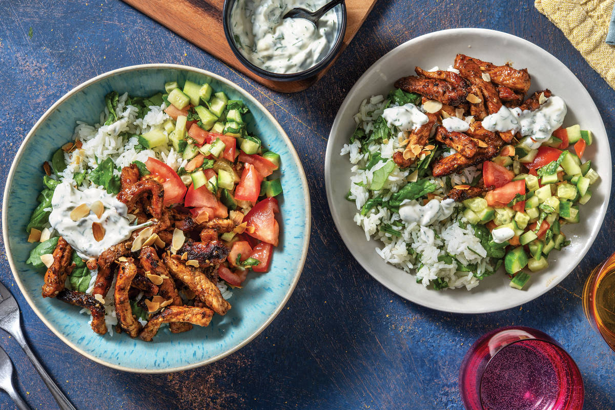 Moroccan Honey Pork & Garlic Rice Bowl