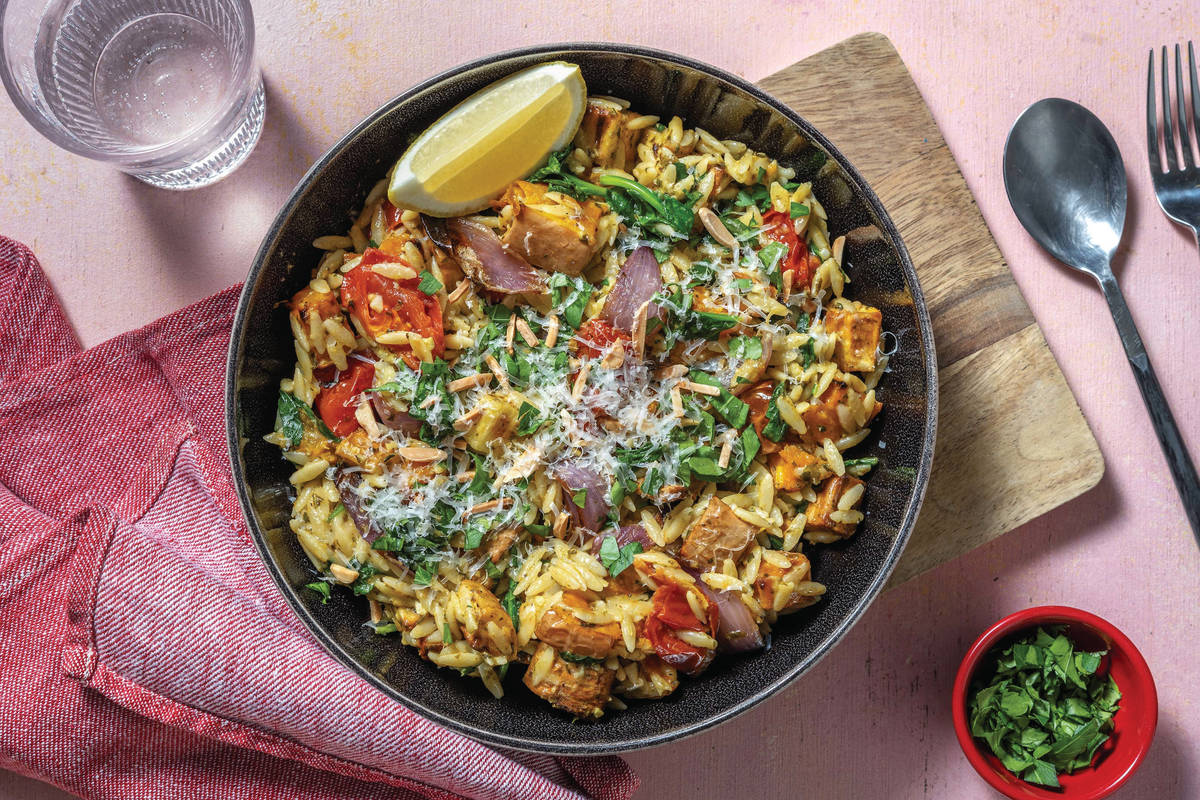 Warm Pesto & Roast Veggie Risoni