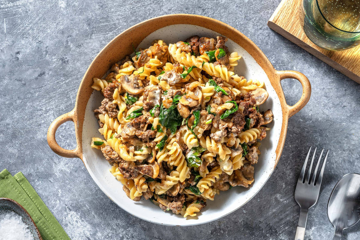 Salisbury-Style Turkey Fusilli