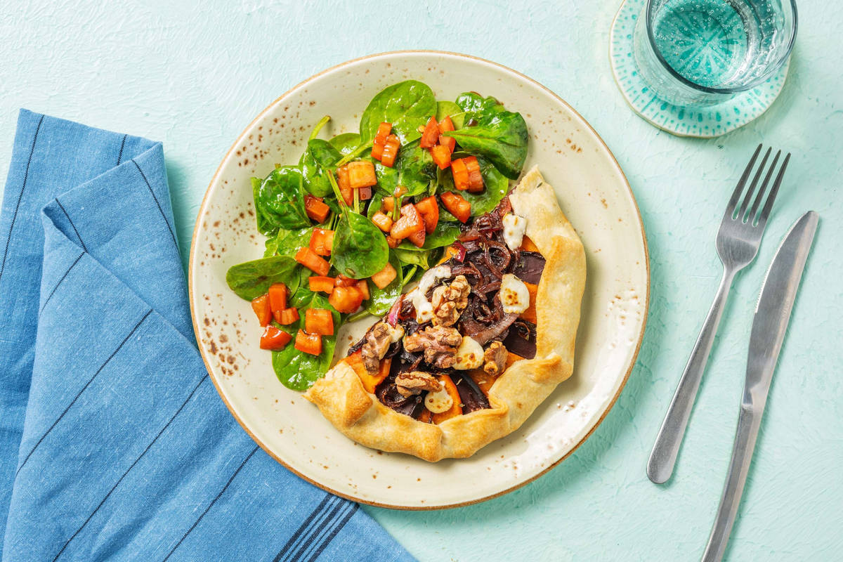 Galette au chèvre et à la betterave