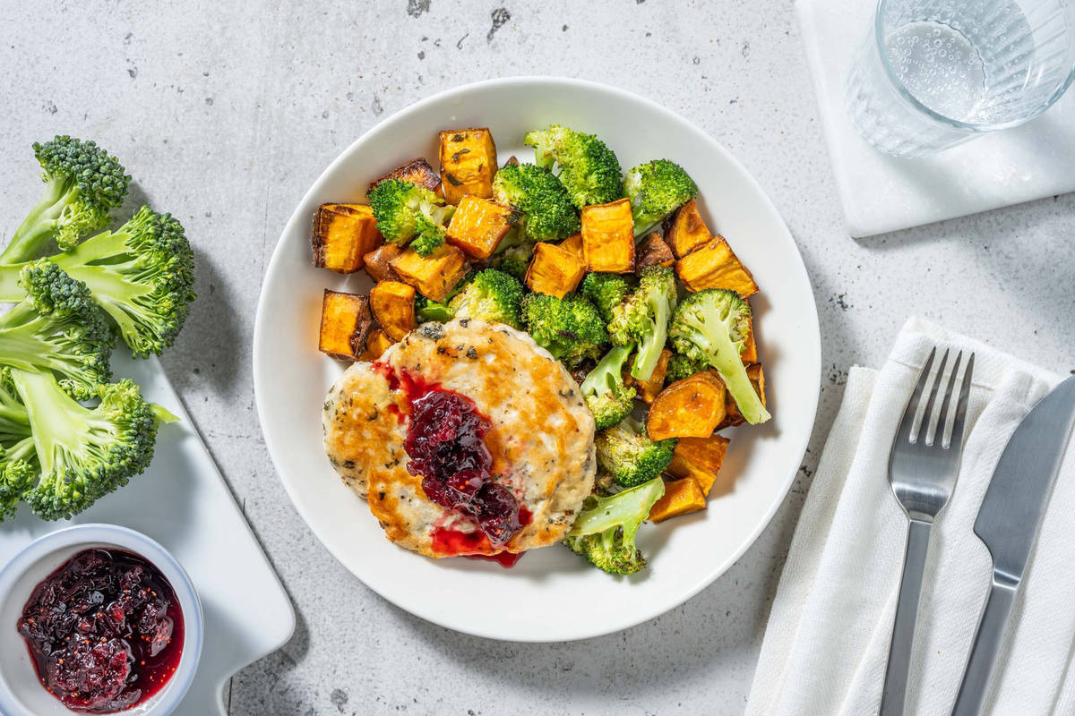 Smart Sage Turkey Patties and Cranberry Sauce