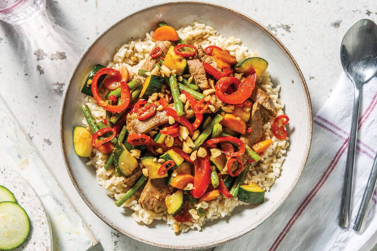 Sesame-Garlic Prawn Stir-Fry