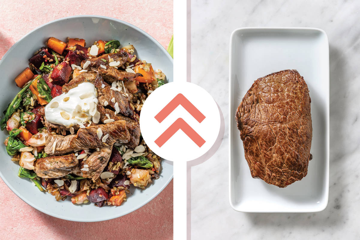 Garlic-Herb Beef Rump & Freekeh Salad