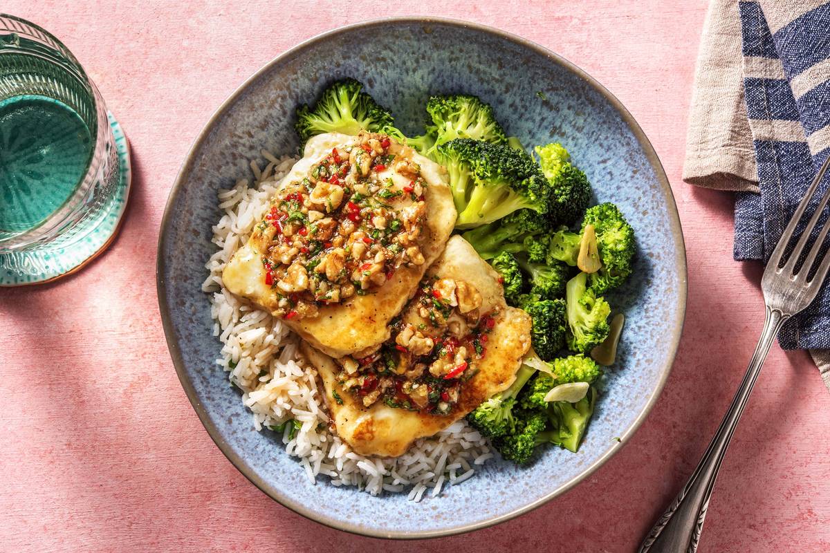 Halloumi poêlé aux noix et au miel