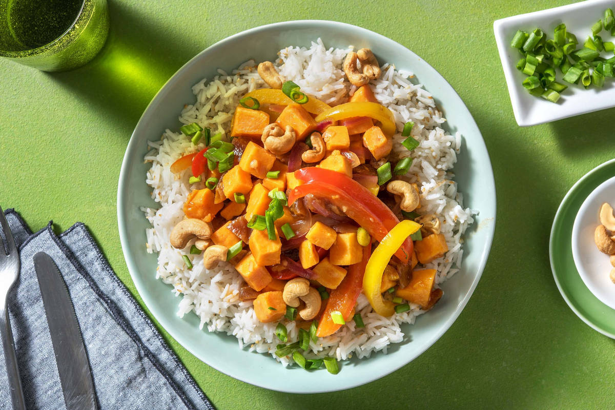 Gemüsepfanne süßsauer mit Basmatireis
