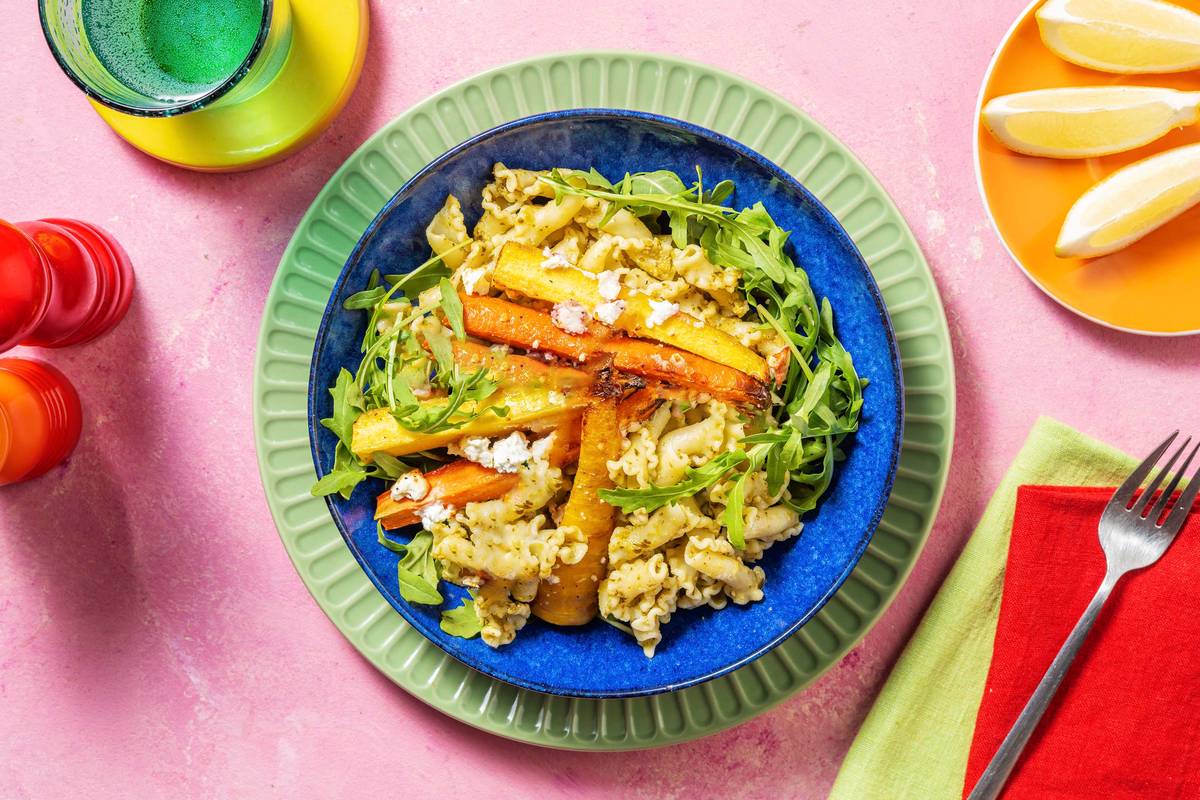 Pride pasta: gigli met rucolapesto
