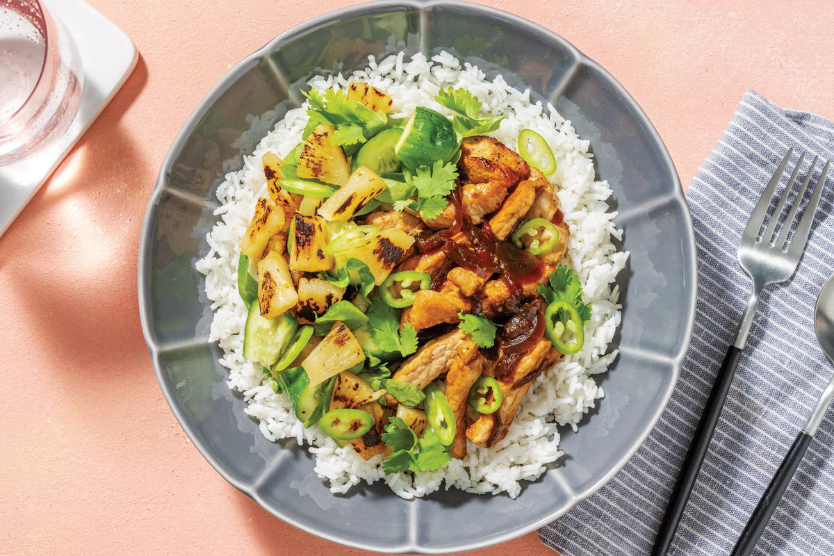 Ginger-Pepper Pork & Onion Chutney
