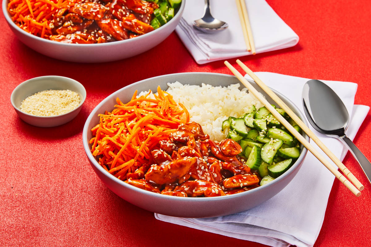 Gochujang-Glazed Chicken Bibimbap