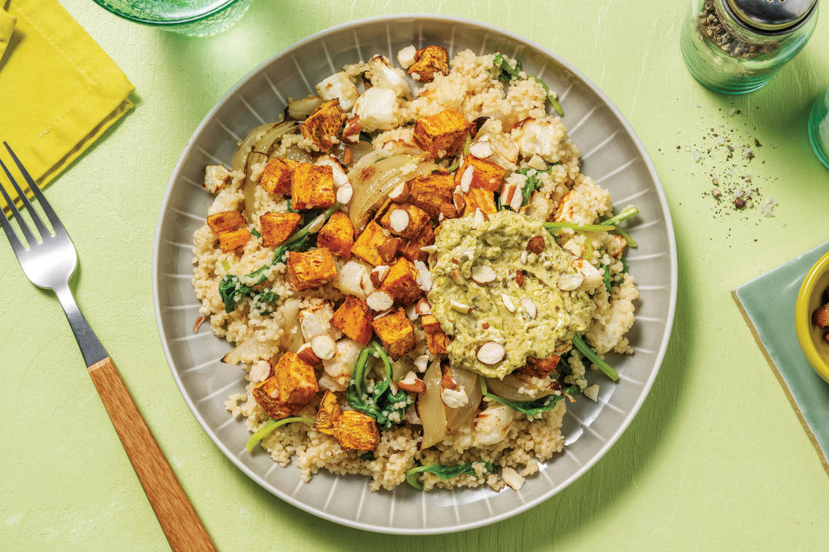 Golden Kumara & Israeli Couscous Salad