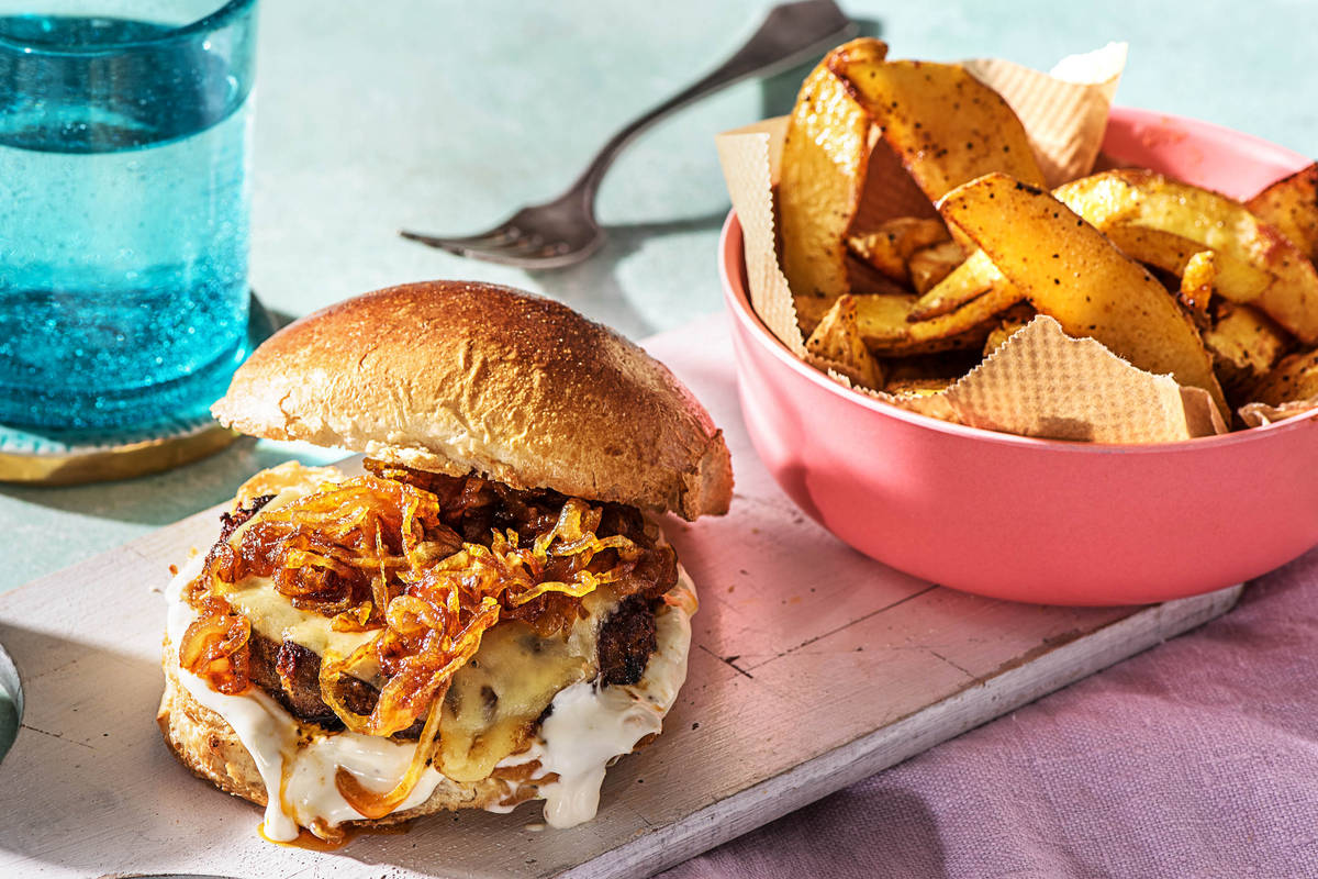 Gouda Pork Burgers