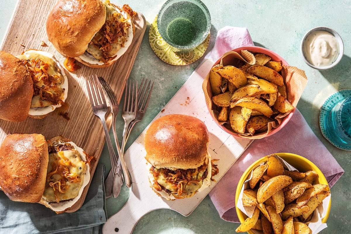 Gouda Pork Burgers