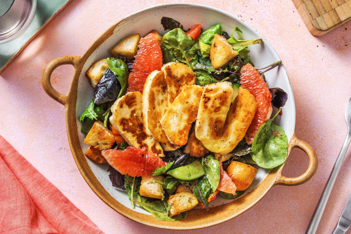 Grapefruit and Halloumi Salad