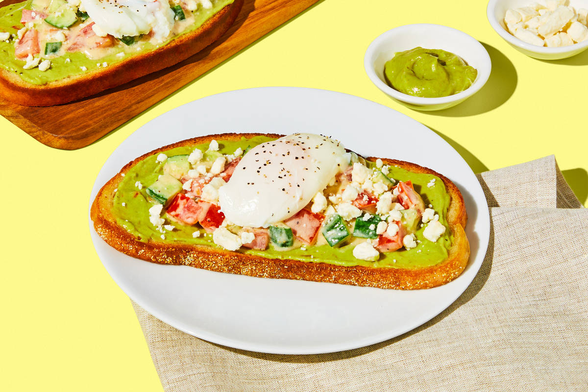 Feta-Topped Avocado Toasts with Egg