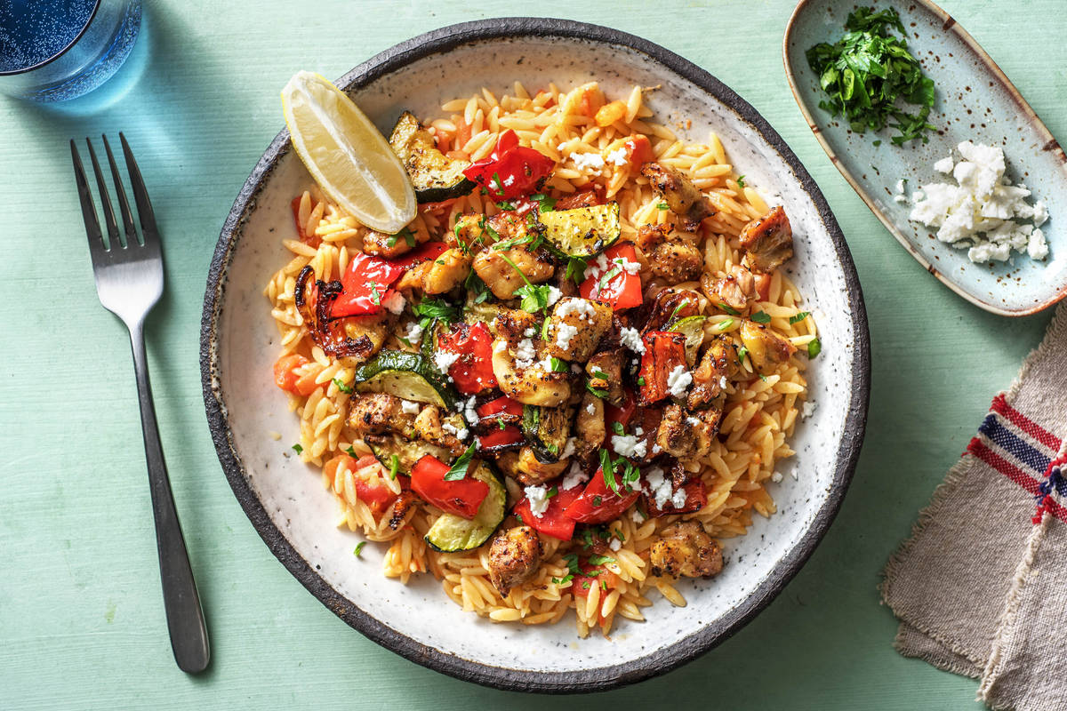 Greek Sheet Pan Chicken and Veggies