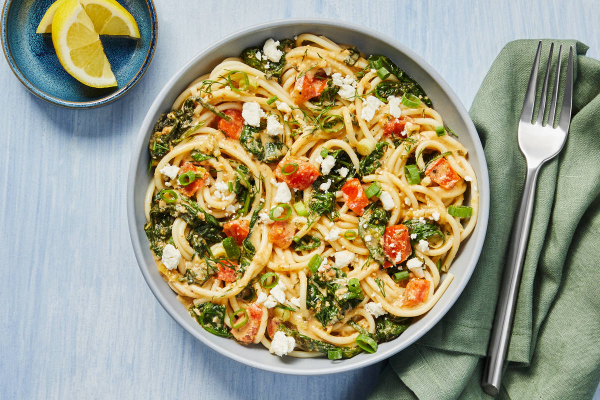 Greek Diner Spaghetti with Feta