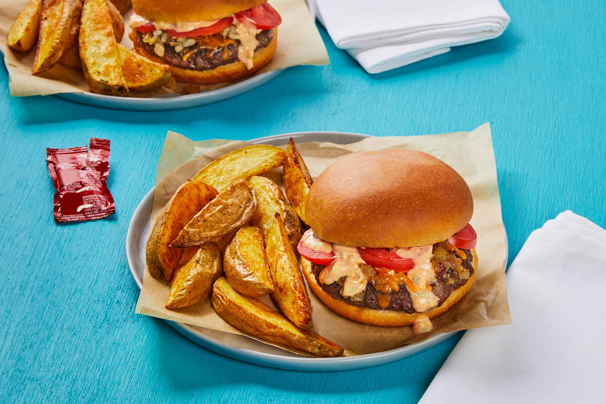 Griddled Onion Cheeseburgers