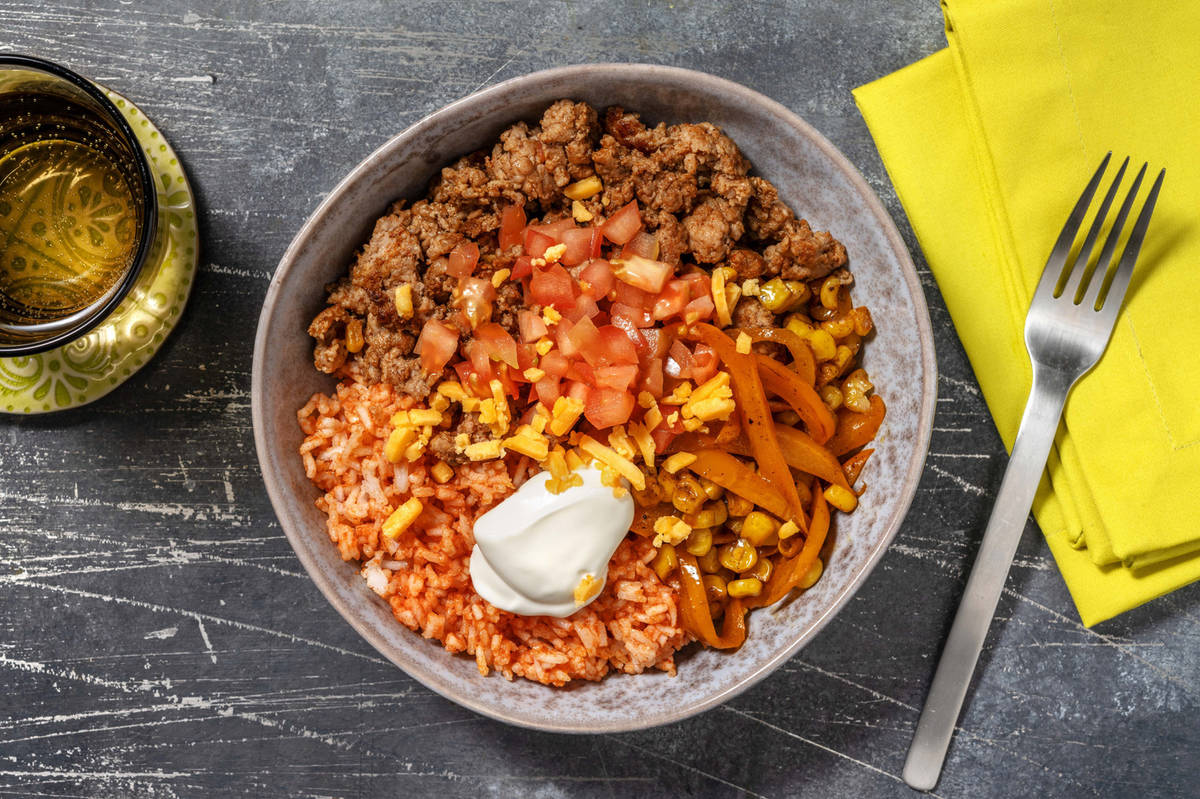 Ground Chicken Fajita Bowls