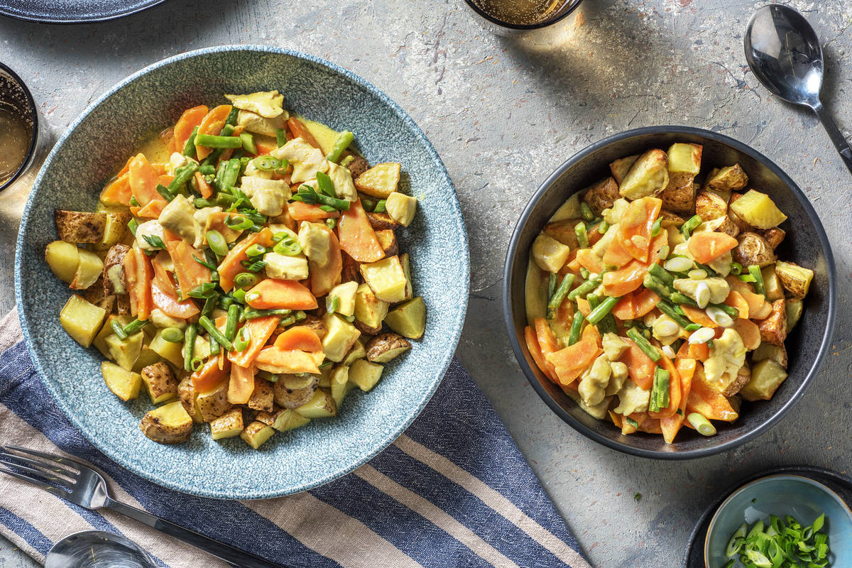 Hähnchengeschnetzeltes in Currysoße