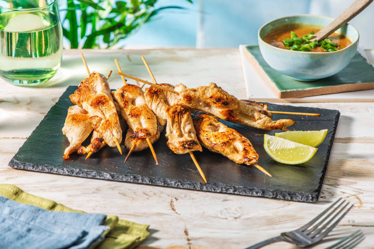Hähnchen-Satay-Spieße