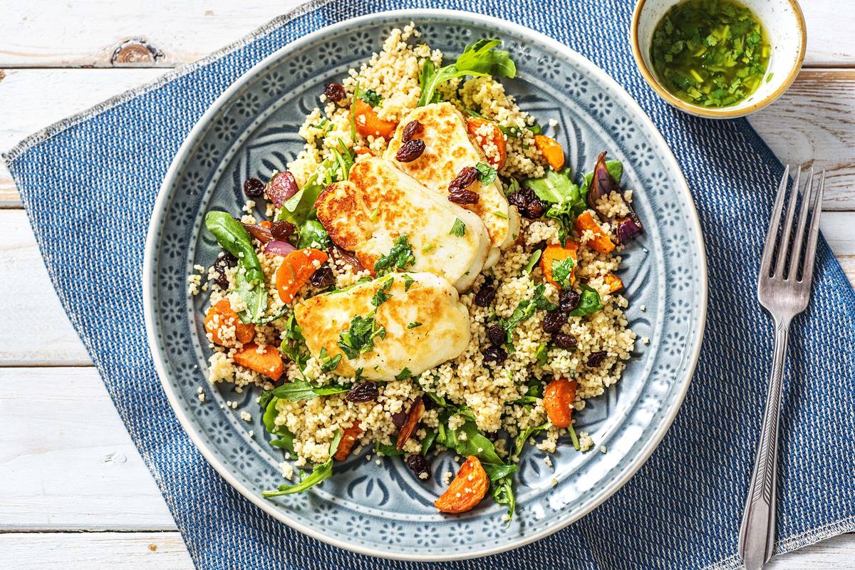 Halloumi & Chermoula-spiced Couscous (v)