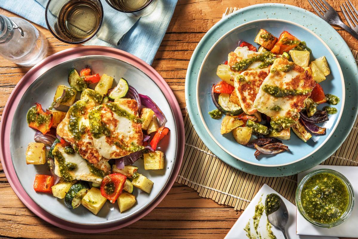 Halloumi Tray Bake