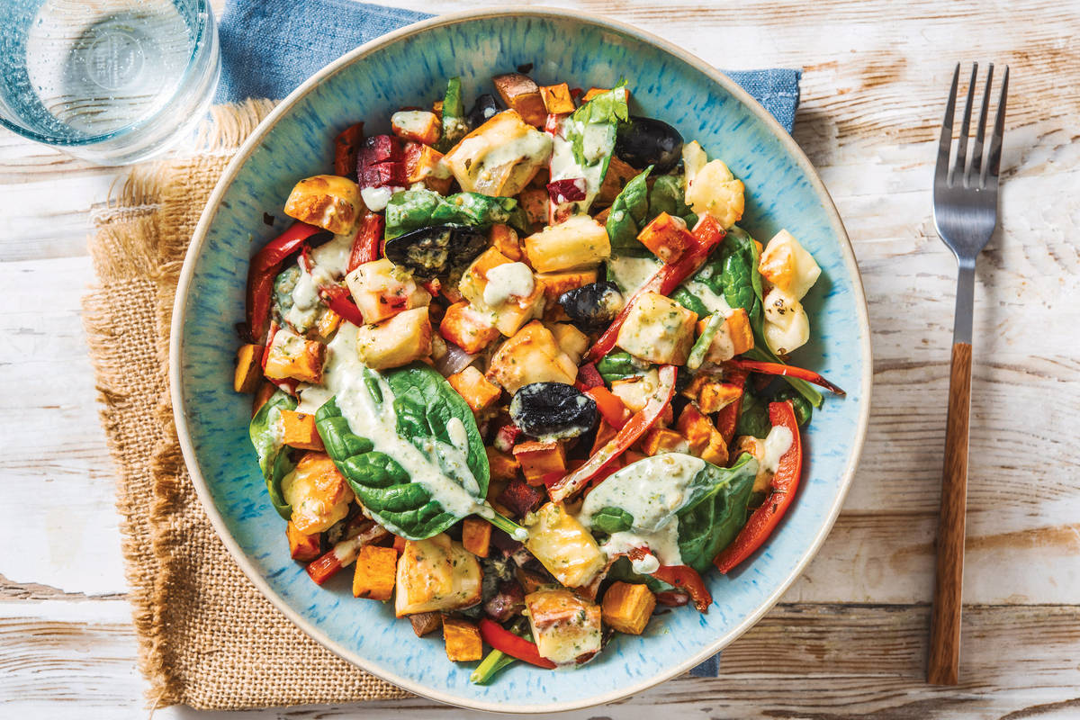 Haloumi & Olive Traybake