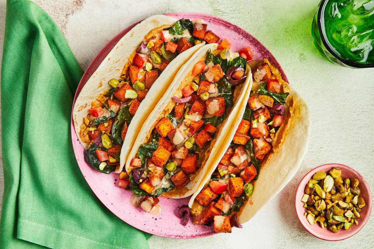 Harissa-Spiced Sweet Potato Tacos